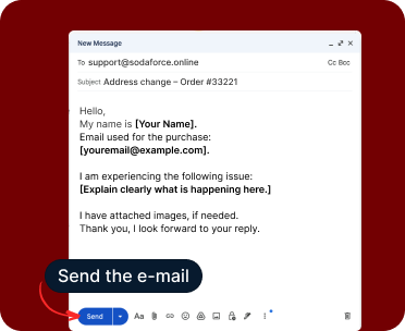 Screenshot showing send button