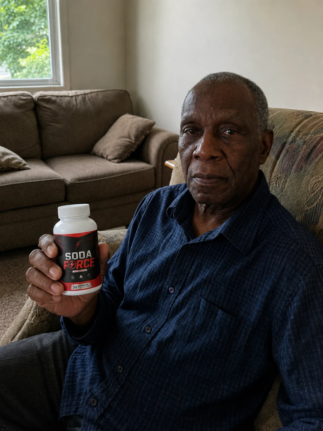 James holding Soda Force